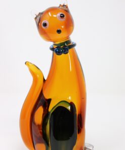 Cat Sculpture Murano Glass - Front Full - Styylish