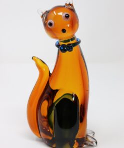 Cat Sculpture Murano Glass -Full Detail - Styylish