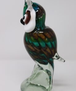 Owl Sculpture Murano Glass - Side - Styylish