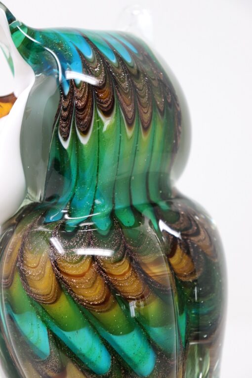 Owl Sculpture Murano Glass - Head Detail - Styylish