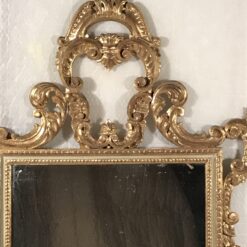 Baroque Style Giltwood Mirror- detail of the top- Styylish