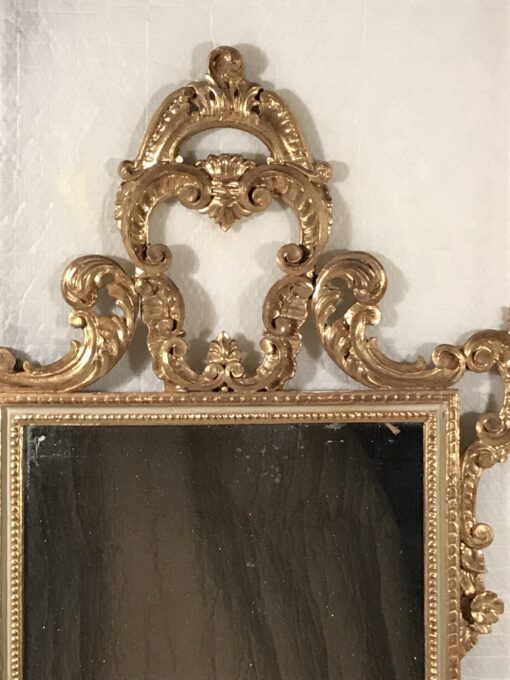 Baroque Style Giltwood Mirror- detail of the top- Styylish