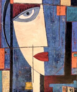 Alternative view of Contemporary Painting by Matthias Lupri, "Blue Camilla Abstracted III"