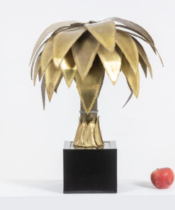 Maison Jansen Palm Tree Lamp- full view with apple- Styylish