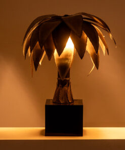 Maison Jansen Palm Tree Lamp- turned on- Styylish