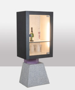 Memphis Style Display Cases - Individual with Lights Side Profile - Styylish