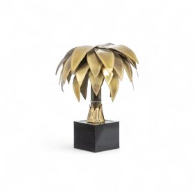 Maison Jansen Palm Tree Lamp in Gilded Brass. Circa 1970.