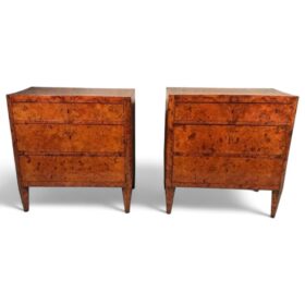 Pair of Biedermeier Dressers, Germany 1820, Bird's Eye Maple