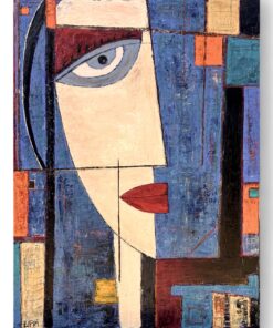 Contemporary Painting by Matthias Lupri, "Blue Camilla Abstracted III"