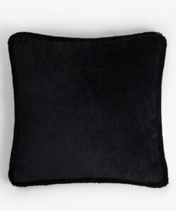 Happy Pillow 40 Velvet Black with Black Fringes