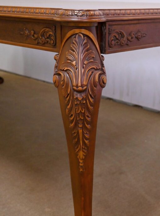 Chippendale Style Rectangular Table - Carved Details - Styylish