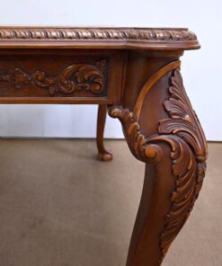 Chippendale Style Rectangular Table - Curved Leg with Decor - Styylish