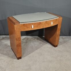 Small Desk in Amboyna Burl - Side Profile - Styylish