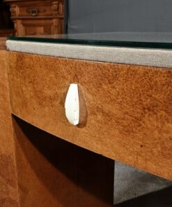 Small Desk in Amboyna Burl - Handle Detail - Styylish