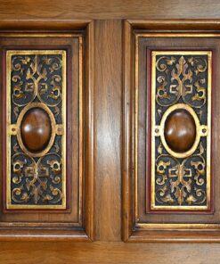 Italian Renaissance Study and Desk - Carved Door Detail - Styylish