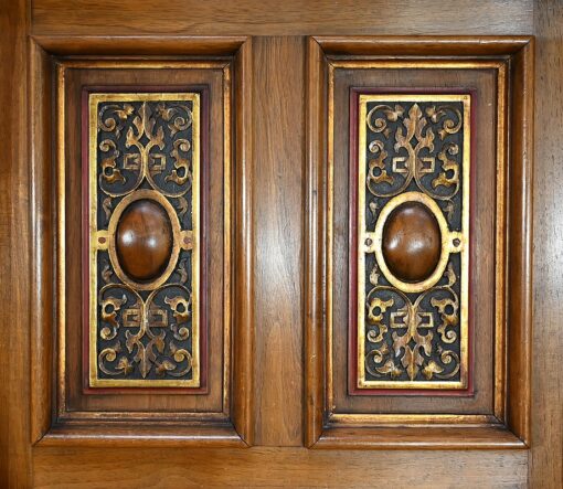 Italian Renaissance Study and Desk - Carved Door Detail - Styylish