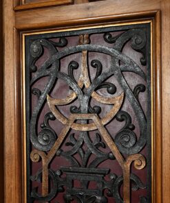 Italian Renaissance Study and Desk - Left Door Carving Detail - Styylish