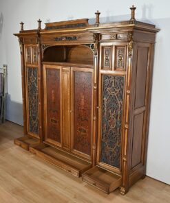 Italian Renaissance Study and Desk - Side Profile with Drawers Open - Styylish