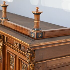 Rare Italian Renaissance Walnut Study and Desk, 1900