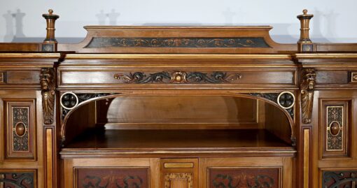 Italian Renaissance Study and Desk - Carved Top Detail - Styylish