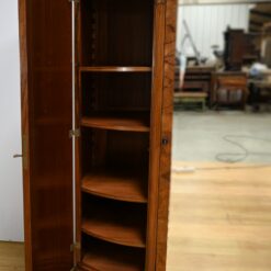 Burl Walnut Mirrored Cabinet- open left door- Styylish