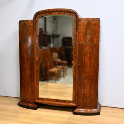 Burl Walnut Mirrored Cabinet- front view- Styylish