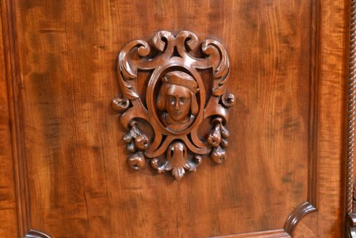 Writing Desk Sideboard - Face Carving Detail - Styylish