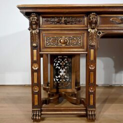 Italian Renaissance Study and Desk - Desk Front Carving - Styylish