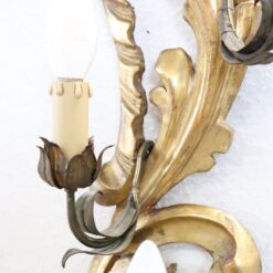 Gilded Wood Wall Sconce- detail view 3- Styylish