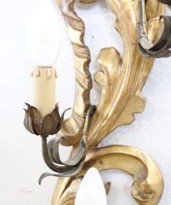 Gilded Wood Wall Sconce- detail view 3- Styylish