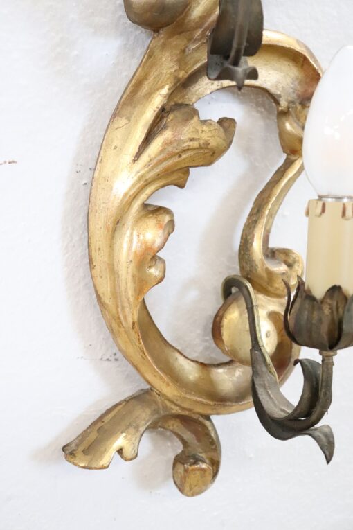 Gilded Wood Wall Sconce- detail view 4- Styylish