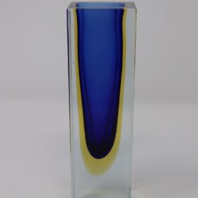 Deep Blue Vase in Murano Glass, Flavio Poli 1970s