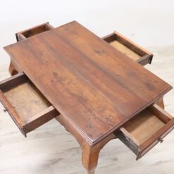 Antique Center Table - Four Drawers Open - Styylish