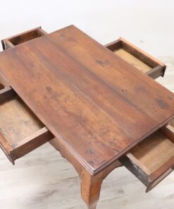 Antique Center Table - Four Drawers Open - Styylish