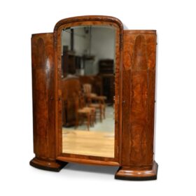 Burl Walnut Mirrored Cabinet, Art Deco, 1930