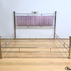 Versace Stainless Steel Double Bed, 1950