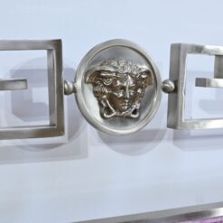 Versace Stainless Steel Bed - Medallion Detail - Styylish