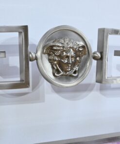 Versace Stainless Steel Bed - Medallion Detail - Styylish