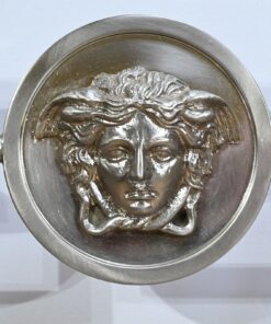 Versace Stainless Steel Bed - Silver Medallion - Styylish