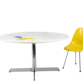 Florence Knoll for Knoll, Table in Marble and Chromed Metal, Circa 1960