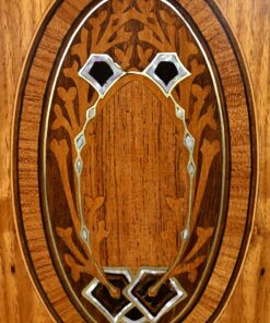Small Blond Mahogany Bookcase - Inlay Detail - Styylish