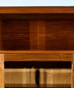 Small Blond Mahogany Bookcase - Top Compartment - Styylish