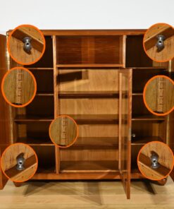 Small Blond Mahogany Bookcase - Inside Hardware - Styylish