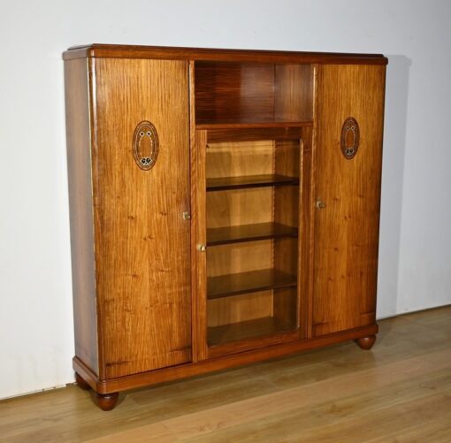 Small Blond Mahogany Bookcase - Side - Styylish