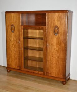 Small Blond Mahogany Bookcase - Side View - Styylish