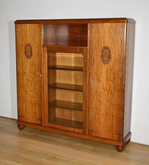 Small Blond Mahogany Bookcase - Side View - Styylish