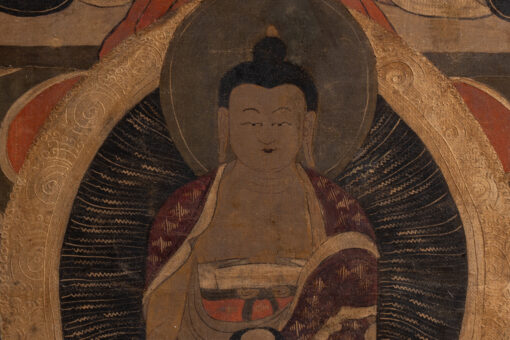 Tibetan Thangka Buddha - Face Detail - Styylish