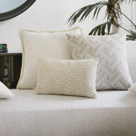 Zebra Ivory Cushion, Made in Italy