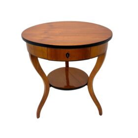 Round Biedermeier Side Table, Cherry Wood, South Germany circa 1820