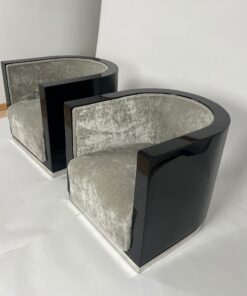 Pair of Art Deco Club Chairs - Lacquer Side - Styylish